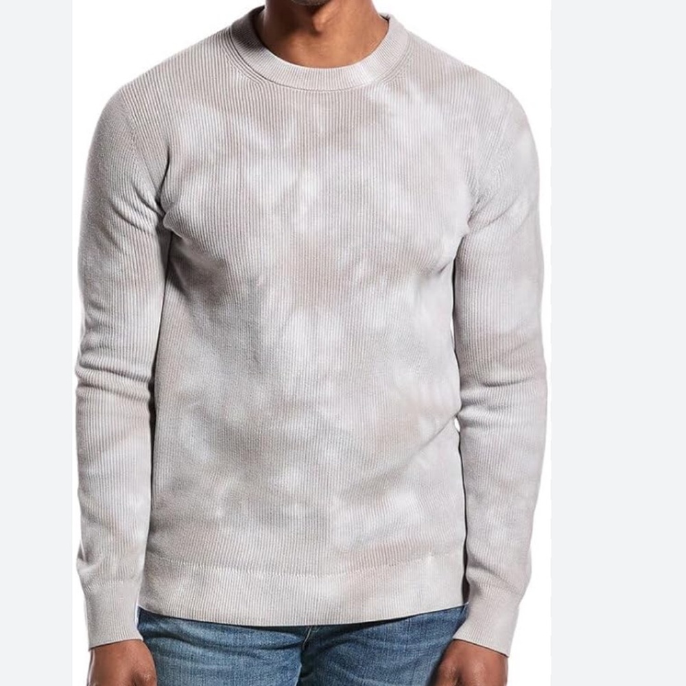 Theory Tie Dye Masten Crew Ribbed Sweater